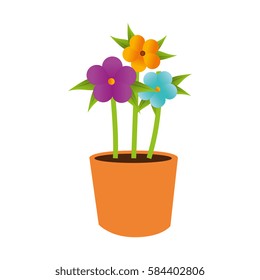 flower pot decorative icon