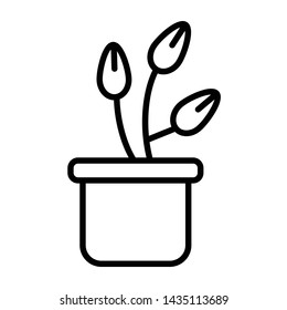 flower in the pot in favorite icon vector
