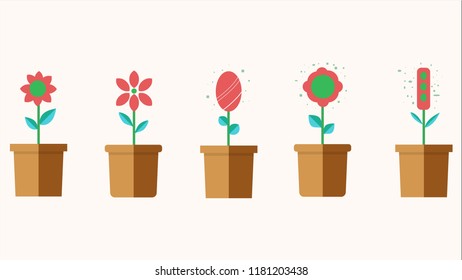 Flower pot flat icon