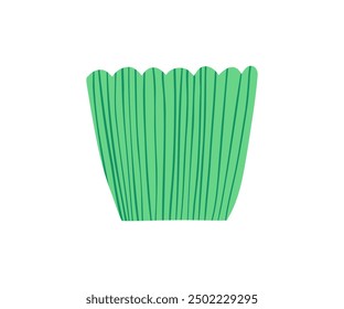 Flower pot in flat style. Plants, gardening. Hand drawn vector illustration.