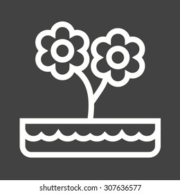 Flower, pot, flowers icon vector image.Can also be used for gardening. Suitable for mobile apps, web apps and print media.