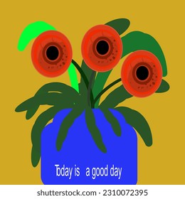 A flower in a pot is God's blessing.
