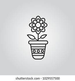 Flower in pot icon