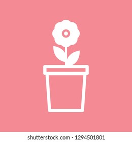 Flower in pot icon