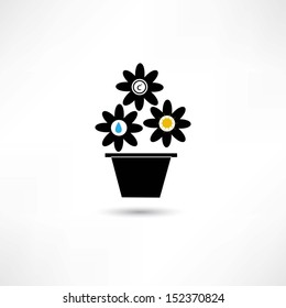 flower in a pot icon