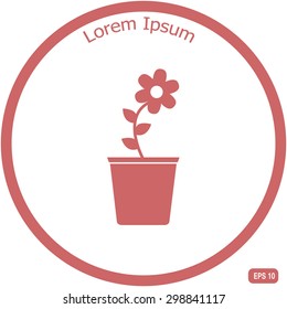 Flower pot icon