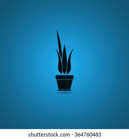 Flower pot icon.