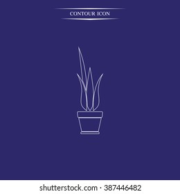 Flower pot icon.