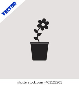 Flower pot icon.