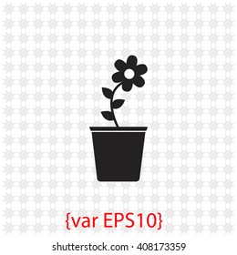 Flower pot icon.
