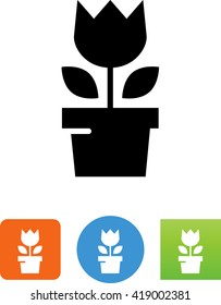 Flower pot icon