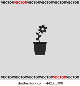 Flower pot icon.