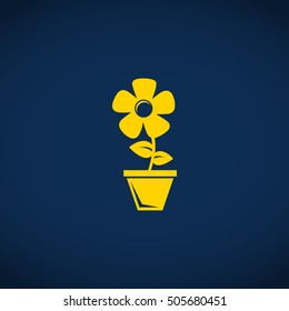 Flower in a pot icon