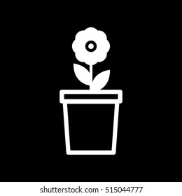 Flower in pot icon