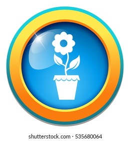 Flower in a pot icon