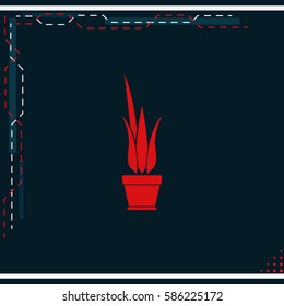 Flower pot icon.