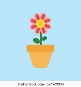 Flower in pot icon