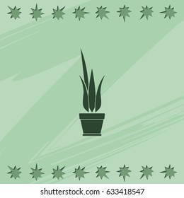 Flower pot icon.