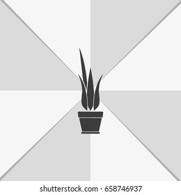 Flower pot icon.