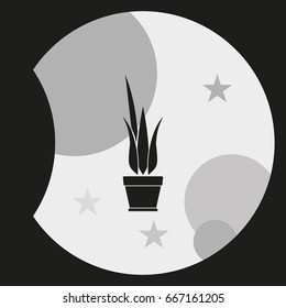 Flower pot icon.