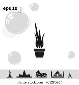 Flower pot icon.