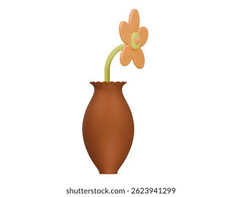  flower pot icon 3d illustration render