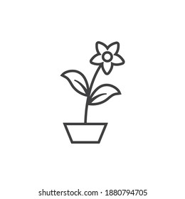 Flower pot icon design template vector isolated illustration