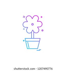 Flower pot icon design vector