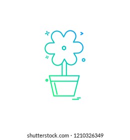 Flower pot icon design vector
