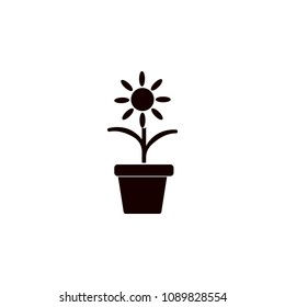 flower in a pot icon. Element of farm for mobile concept and web apps. Detailed flower in a pot icon can be used for web and mobile. Premium icon