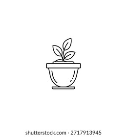 Blumentopf Symbol flaches Vektordesign.