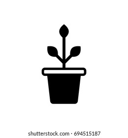 Flower pot icon illustration isolated vector sign symbol