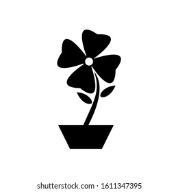 Flower in pot icon isolated on white background vector illustration eps 10