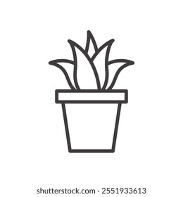 Flower Pot Icon isolated on white background. Vector icon.