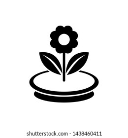 Flower in pot icon isolated vector illustration - vector