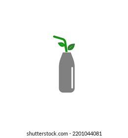 Plantilla de diseño del logotipo del icono de la barra de flor