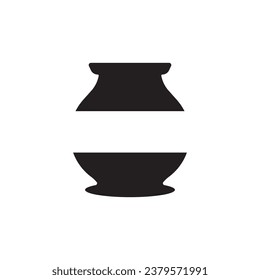 flower pot icon logo vector design template illustration