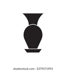 flower pot icon logo vector design template illustration