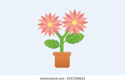 Flower pot icon. Trendy flat flower pot icon.on white background.Vector Design Illustration.