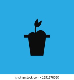 flower pot icon vector