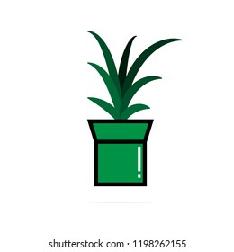 flower pot icon. Vector concept illustration for design.