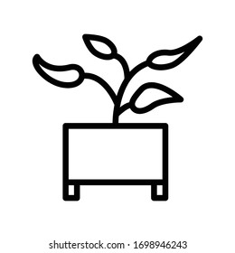 Flower pot icon vector design template