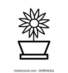 Plantilla de diseño vectorial de icono de la barra de flor