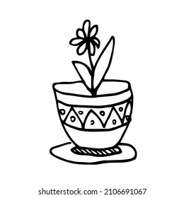 Flower in Pot Icon Vector Design Template