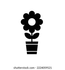 Blume im Topfsymbol, Vektordesign