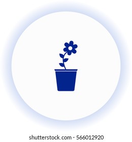 Flower pot  icon. Vector design.