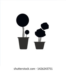 Flower in pot icon. Vector illustration