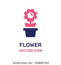 Flower pot icon vector illustration.