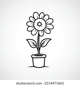  Flower pot icon vector illustration