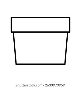 Flower pot icon vector. Pot illustration sign. Flowerpot symbol or logo.